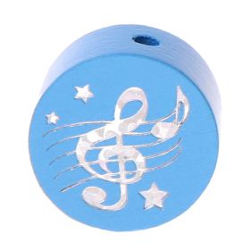 Motif bead disc clef glitter 'sky blue' 178 in stock 